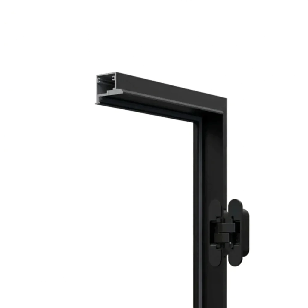 Ościeżnica Czarna do drzwi ukrytych Porta Hide Bezprzylgowa (otwierane na zewnątrz) Prawa 80cm, OPA100LP08LCM0CN300000, Ościeżnica, PORTA HIDE, PORTA