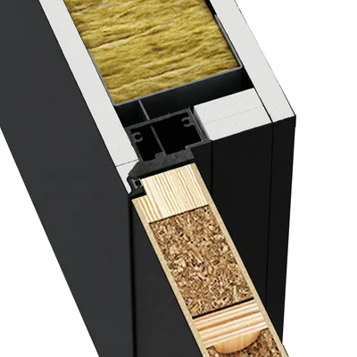 Ościeżnica Czarna do drzwi ukrytych Porta Hide Odwrotna Przylga (otwierane do wewnątrz) Prawa 80cm, OPP100LP08LCM0CN300000