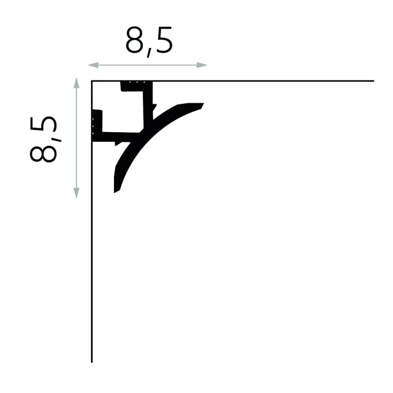 Listwa ścienna oświetleniowa PolyForce QL002, MDEQL002 - 2
