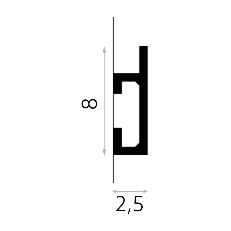 Listwa ścienna oświetleniowa PolyForce QL019, MDEQL019 - 4