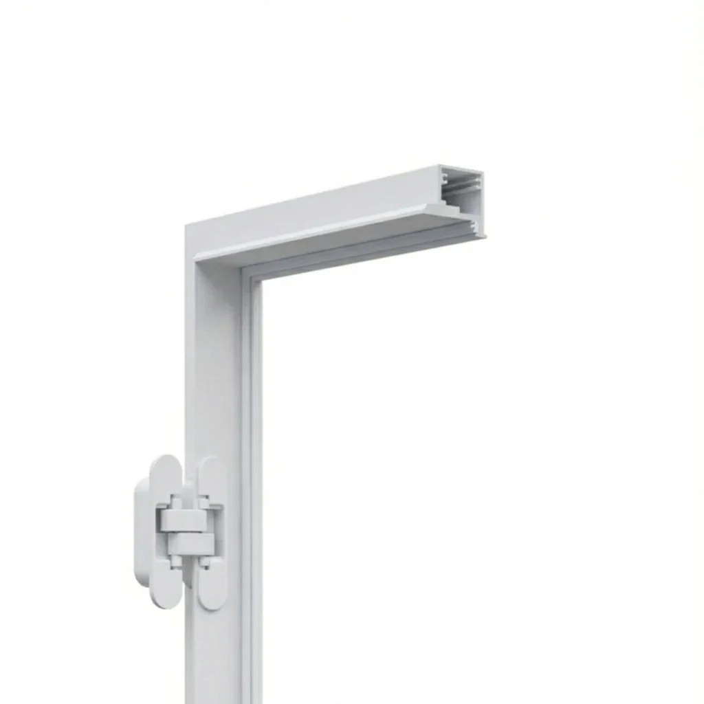 Ościeżnica Biała do drzwi ukrytych Porta Hide Bezprzylgowa (otwierane na zewnątrz) Lewa 80cm, OPA100LL08LBM0BN300000, Ościeżnica, PORTA HIDE, PORTA