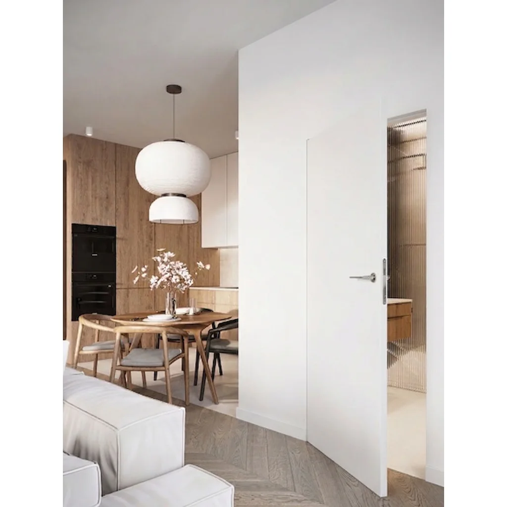 Ościeżnica Biała do drzwi ukrytych Porta Hide Bezprzylgowa (otwierane na zewnątrz) Lewa 80cm, OPA100LL08LBM0BN300000, Ościeżnica, PORTA HIDE, PORTA