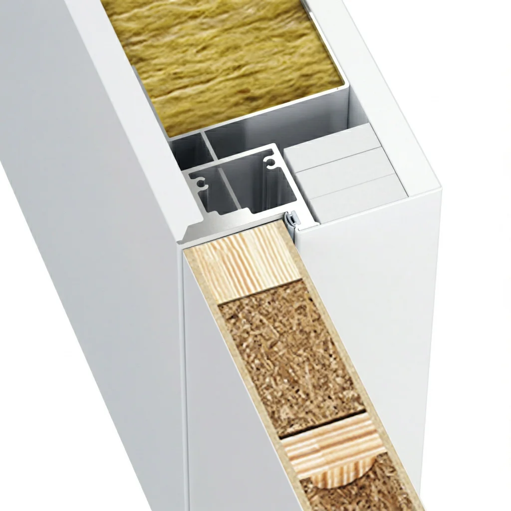 Ościeżnica Biała do drzwi ukrytych Porta Hide Bezprzylgowa (otwierane na zewnątrz) Lewa 80cm, OPA100LL08LBM0BN300000, Ościeżnica, PORTA HIDE, PORTA