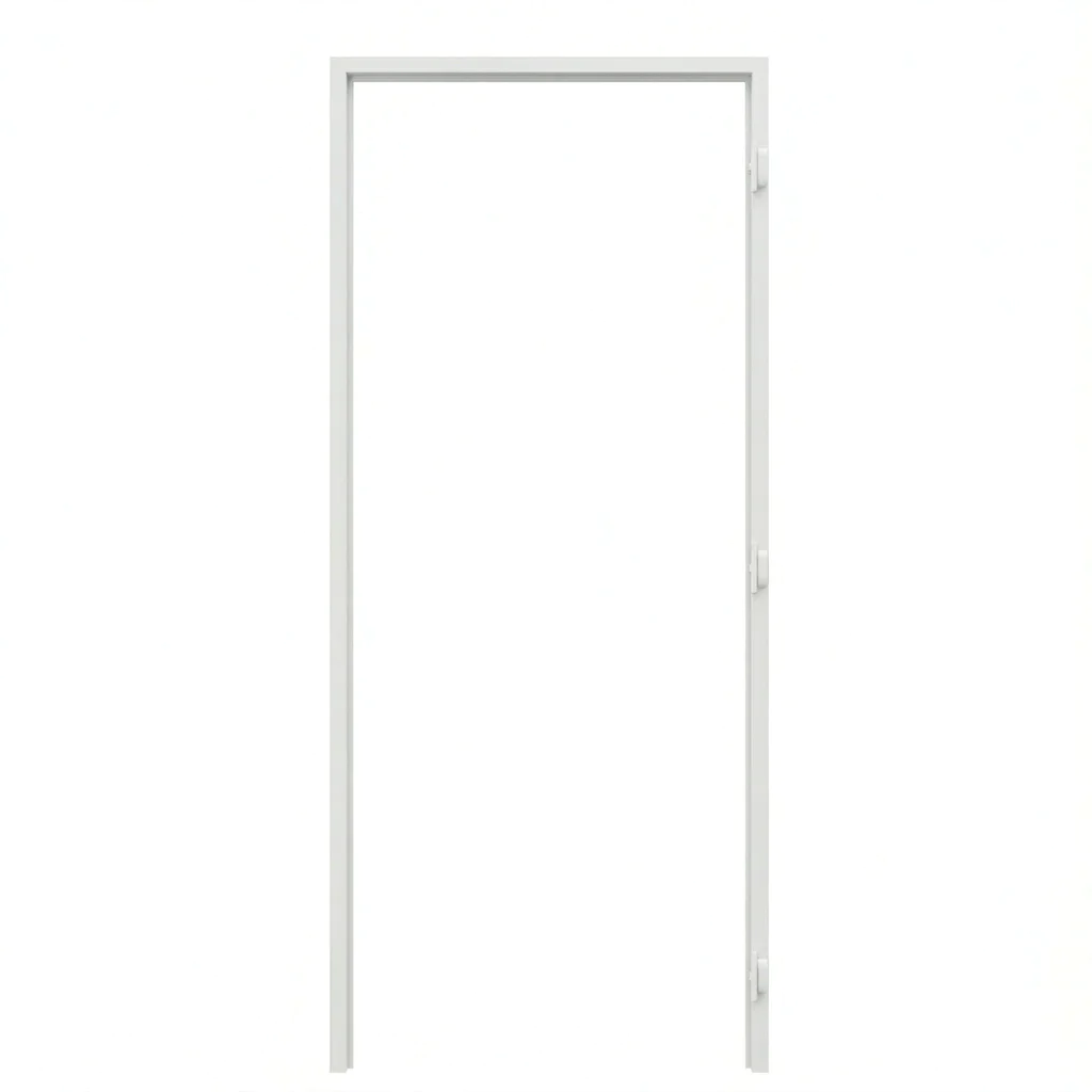 Ościeżnica Biała do drzwi ukrytych Porta Hide Bezprzylgowa (otwierane na zewnątrz) Prawa 80cm, OPA100LP08LBM0BN300000, Ościeżnica, PORTA HIDE, PORTA