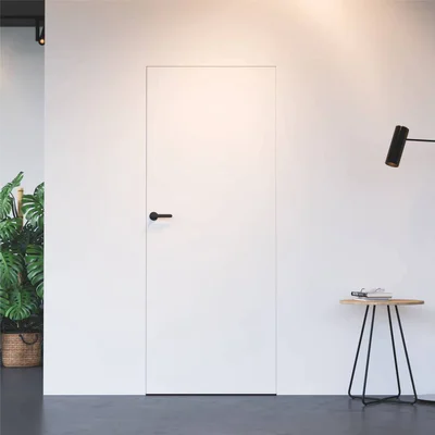 Ościeżnica Biała do drzwi ukrytych Porta Hide Bezprzylgowa (otwierane na zewnątrz) Prawa 80cm, OPA100LP08LBM0BN300000