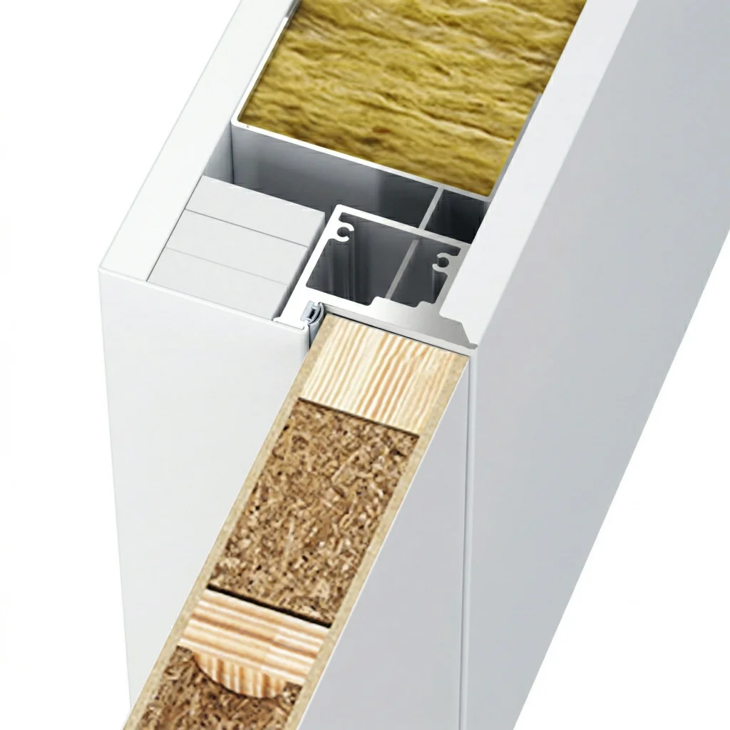 Ościeżnica Biała do drzwi ukrytych Porta Hide Bezprzylgowa (otwierane na zewnątrz) Prawa 80cm, OPA100LP08LBM0BN300000, Ościeżnica, PORTA HIDE, PORTA