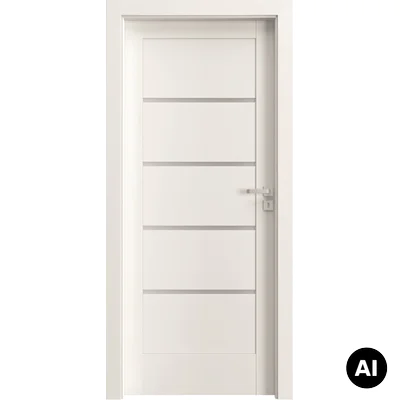 Zestaw Drzwi + Ościeżnica regulowana B 95-115 Porta VERTE HOME G.4 lewe 80cm bezprzylgowe, SPAHG40L08DBI0B7UKA300, OPAP0B0L08DBI0BNU80000