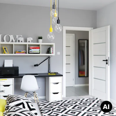 Zestaw Drzwi + Ościeżnica regulowana B 95-115 Porta VERTE HOME G.4 prawe 80cm bezprzylgowe, SPAHG40P08DBI0B7UKA300, OPAP0B0P08DBI0BNU80000