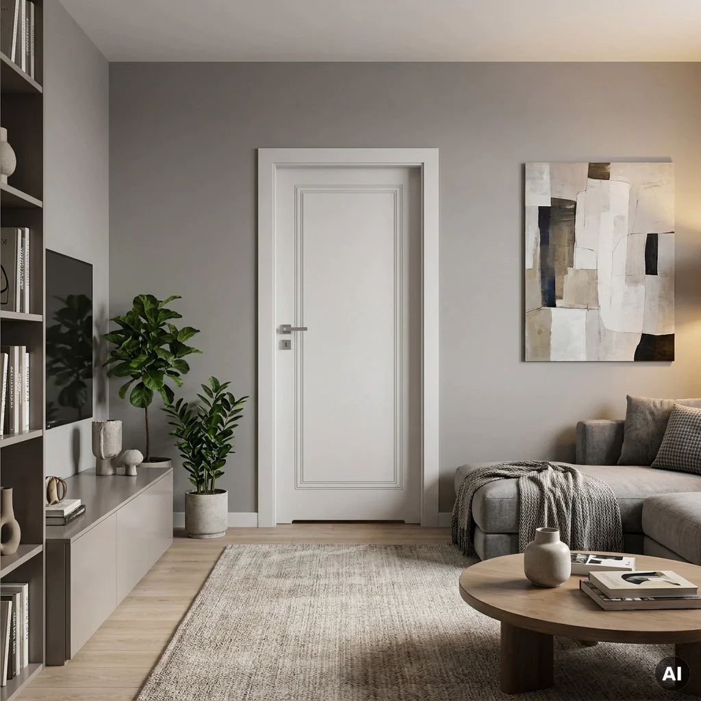 Drzwi Porta Vector Premium U WC Prawe 80cm bezprzylgowe, SPAPMU0P08UBIWAYU0H000, Drzwi wewnętrzne, PORTA VECTOR PREMIUM, PORTA