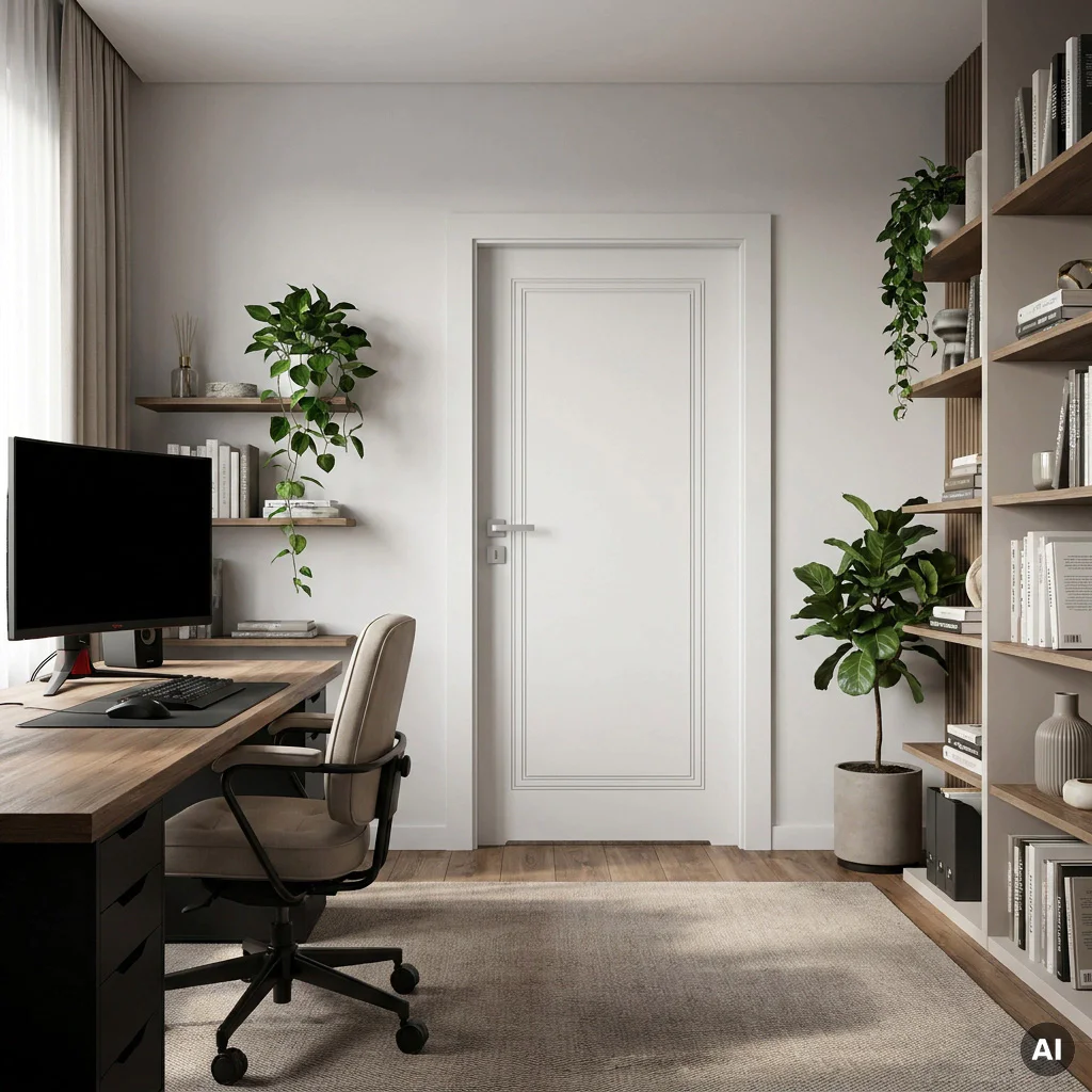 Drzwi Porta Vector Premium U WC Prawe 80cm bezprzylgowe, SPAPMU0P08UBIWAYU0H000, Drzwi wewnętrzne, PORTA VECTOR PREMIUM, PORTA