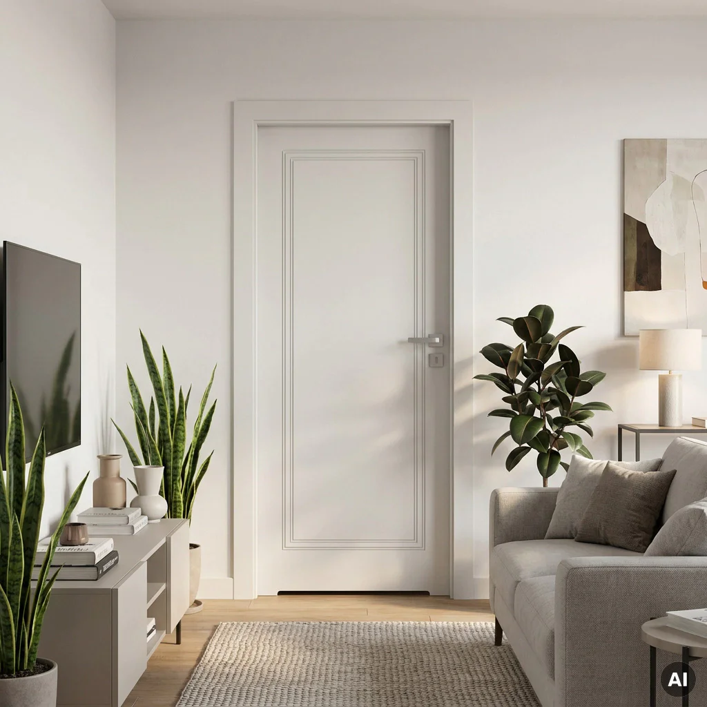 Drzwi Porta Vector Premium U WC Lewe 80 cm bezprzylgowe, SPAPMU0L08UBIWAYU0H000, Drzwi wewnętrzne, PORTA VECTOR PREMIUM, PORTA