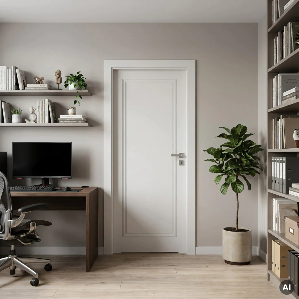 Drzwi Porta Vector Premium U WC Lewe 80 cm bezprzylgowe, SPAPMU0L08UBIWAYU0H000, Drzwi wewnętrzne, PORTA VECTOR PREMIUM, PORTA