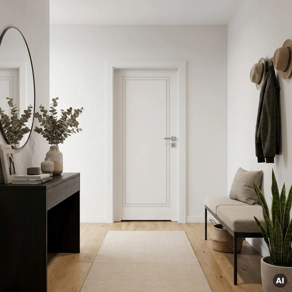 Drzwi Porta Vector Premium U WC Lewe 80 cm bezprzylgowe, SPAPMU0L08UBIWAYU0H000, Drzwi wewnętrzne, PORTA VECTOR PREMIUM, PORTA