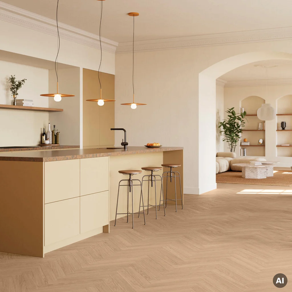 Panele podłogowe Jodełka Charme Light Natural B AC5 8 mm, 62002721, Panele podłogowe, Chateau+, BerryAlloc