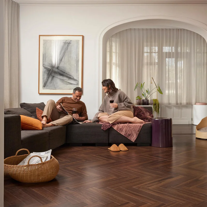 Panele podłogowe Jodełka Wallnut Brown A AC5 8 mm, 6200273