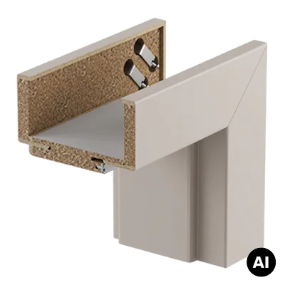 Ościeżnica regulowana Kaszmir SYSTEM ELEGANCE E 160-180 lewa 80 cm bezprzylgowa, OPAP0E0L08WCA0ANU80000