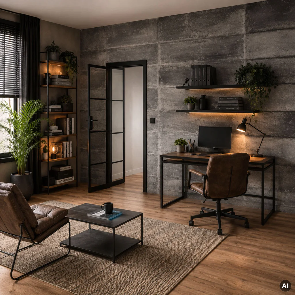 Panele ścienne Loft Concrete, 3024809, Kerradeco Stone Line, Kerradeco, VOX