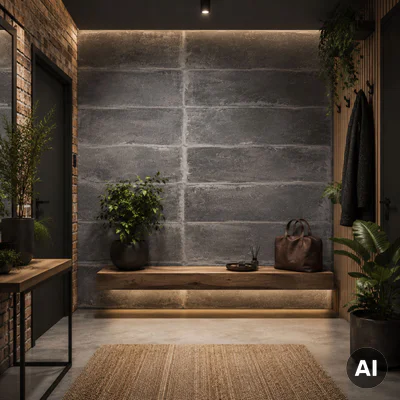 Panele ścienne Loft Concrete, 3024809