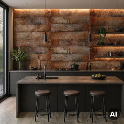Panele ścienne Loft Rusty, 3024813