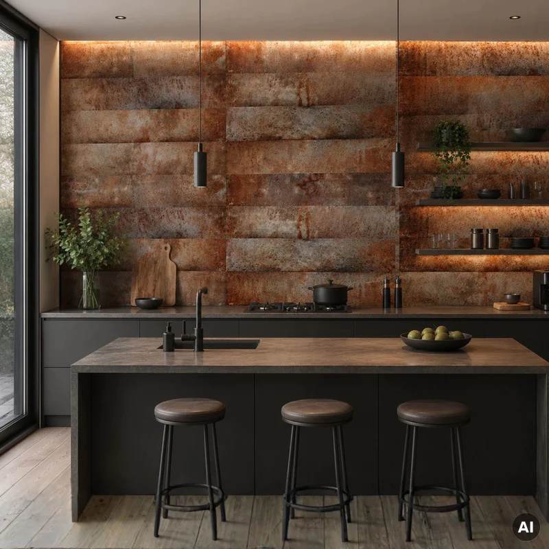 Panele ścienne Loft Rusty, 3024813 - 3