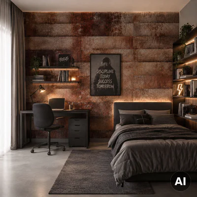 Panele ścienne Loft Rusty, 3024813