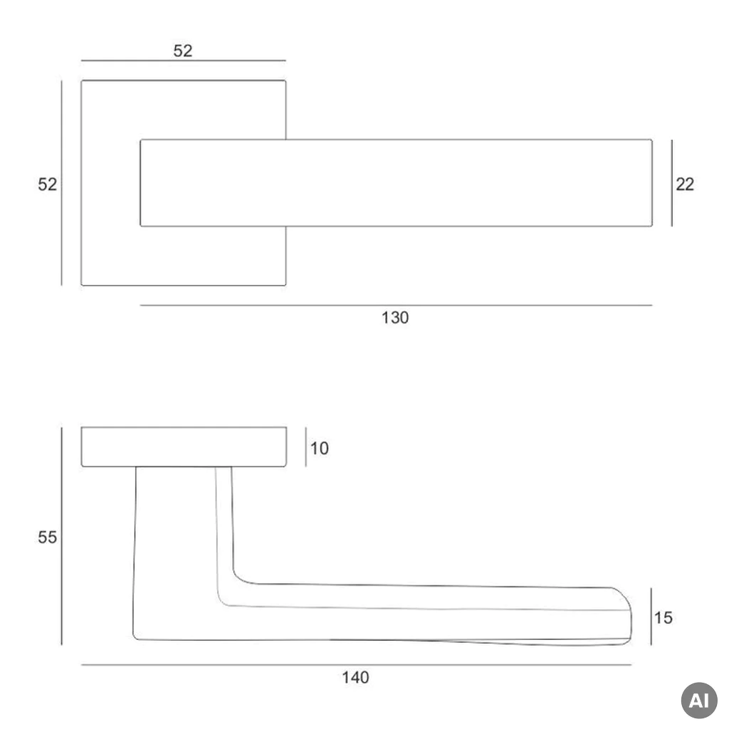 Klamka Euforio R67 Czarny , 49-0251, Klamka, VDS, VDS