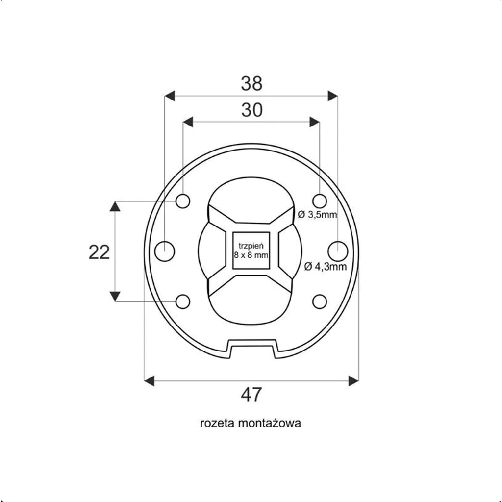 Klamka Euforio R67 czarny , 49-0251, Klamka, VDS, VDS