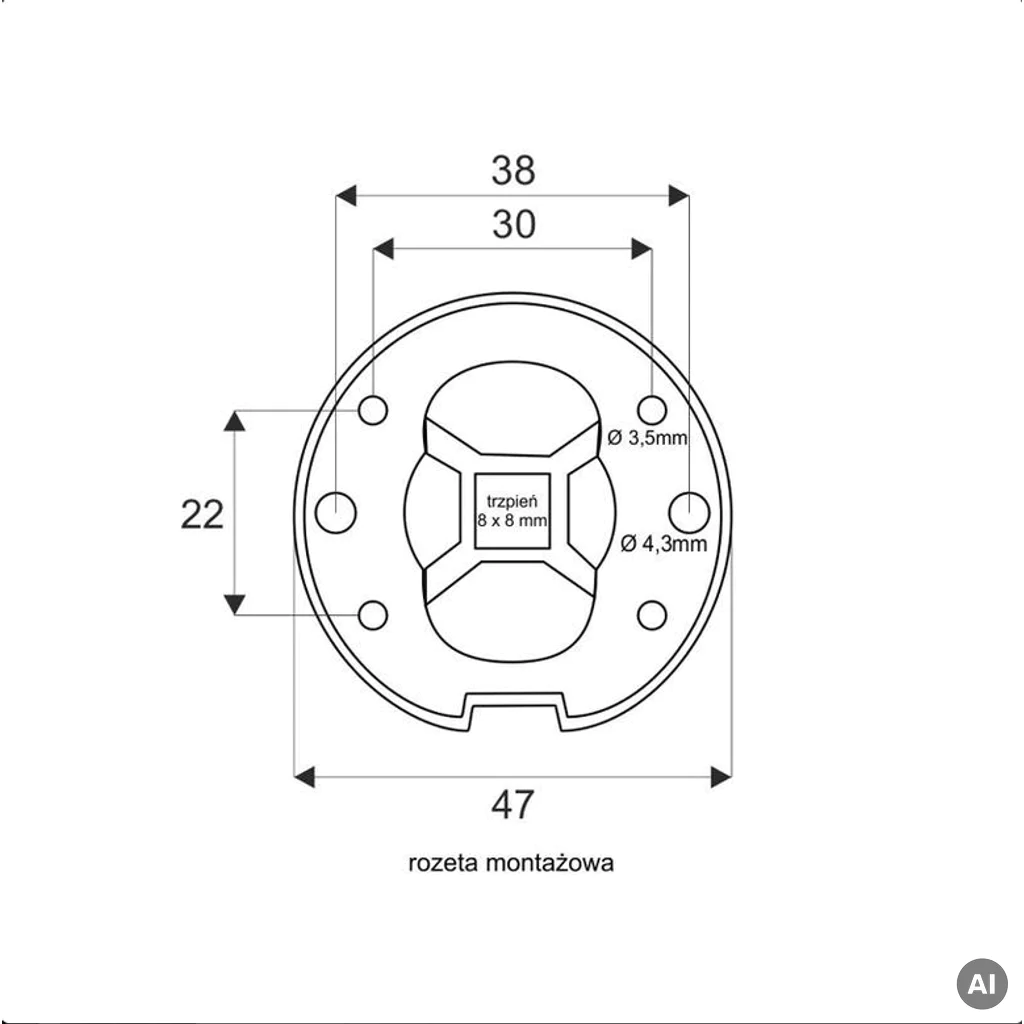 Klamka Euforio R67 Czarny , 49-0251, Klamka, VDS, VDS
