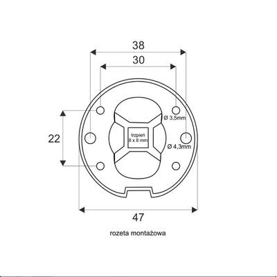 Klamka Euforio Fit R67F chrom szczotkowany, 49-0374