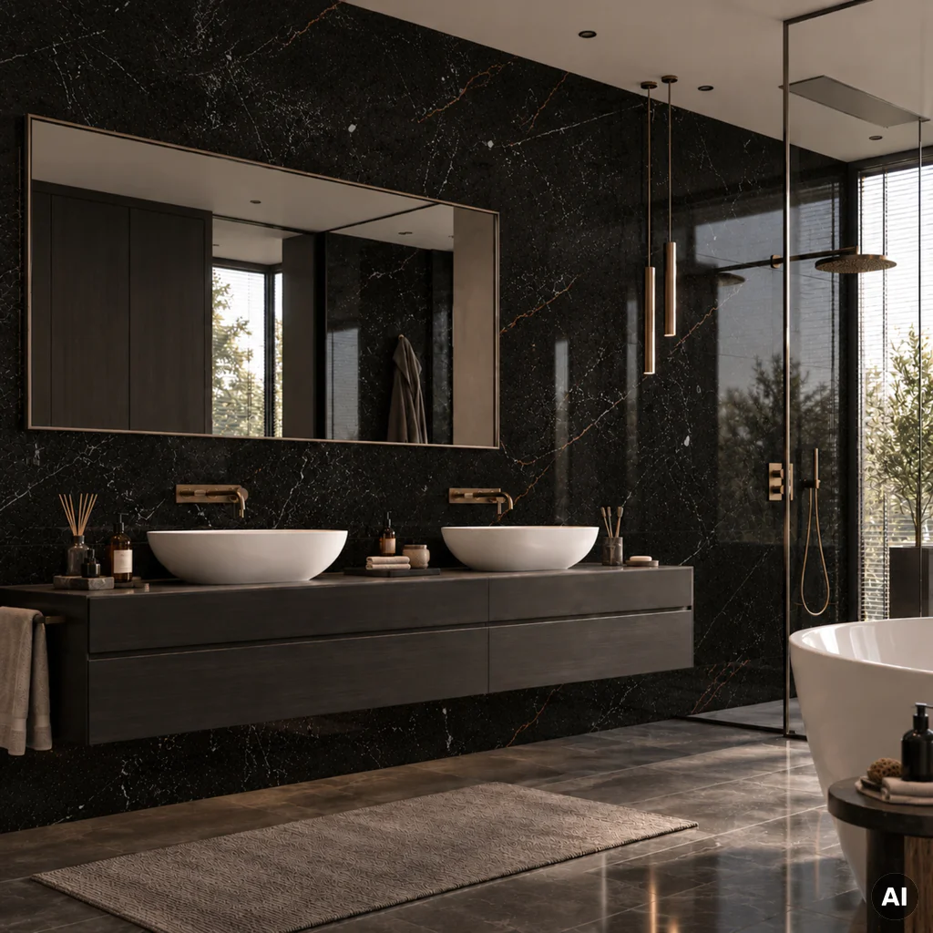 Panele ścienne Monreale Black 518G, 5905167889985, Panele ścienne, Stone Essence, Modee