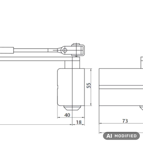 Samozamykacz Assa Abloy DC140 z ramieniem Srebrny, 404220368