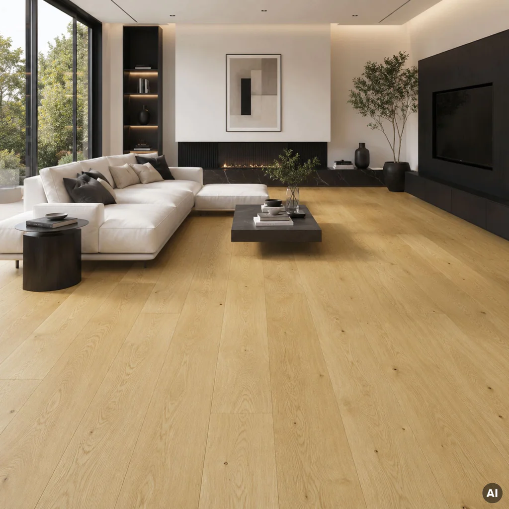 Podłoga drewniana Dąb Brushed Bevelled 14 mm, BC1-DBE1-OX4-XXR-K14180-F, Deska barlinecka, Barlinek, Barlinek