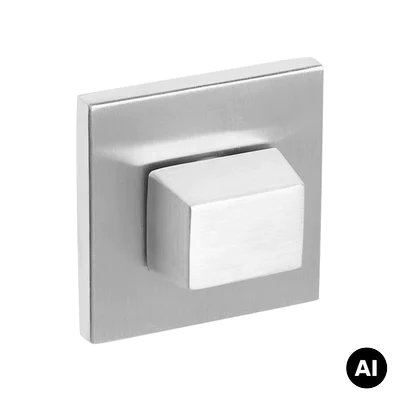 Rozeta kwadratowa VDS Euforio Fit 6mm WC Chrom Szczotkowany, 49-0309