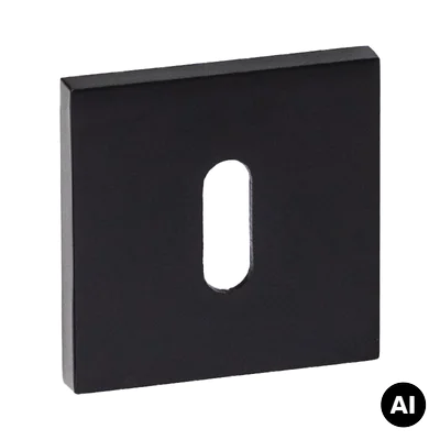 Rozeta kwadratowa VDS Paco Slim 6mm WK Czarna, 49-0618