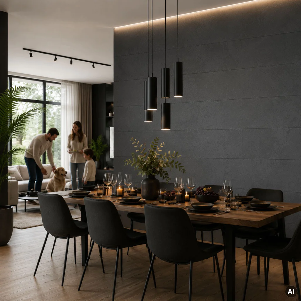 Panele ścienne Stone Anthracite, 3021809, Kerradeco Stone Line, Kerradeco, VOX