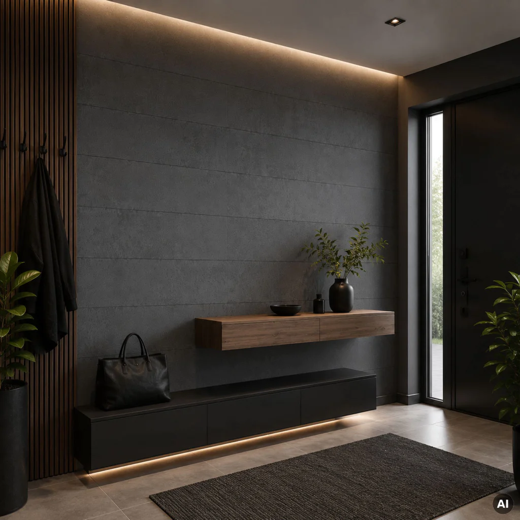 Panele ścienne Stone Anthracite, 3021809, Kerradeco Stone Line, Kerradeco, VOX
