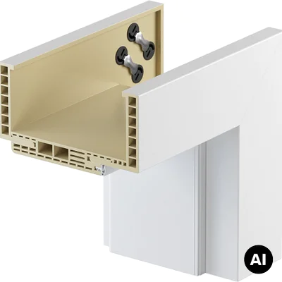 Ościeżnica Wodoodporna Hydro Protect Elegance regulowana B-C 95-135 Prawa 80 Bezprzylgowa, OPAC6B0P08UBI0ANU8C000