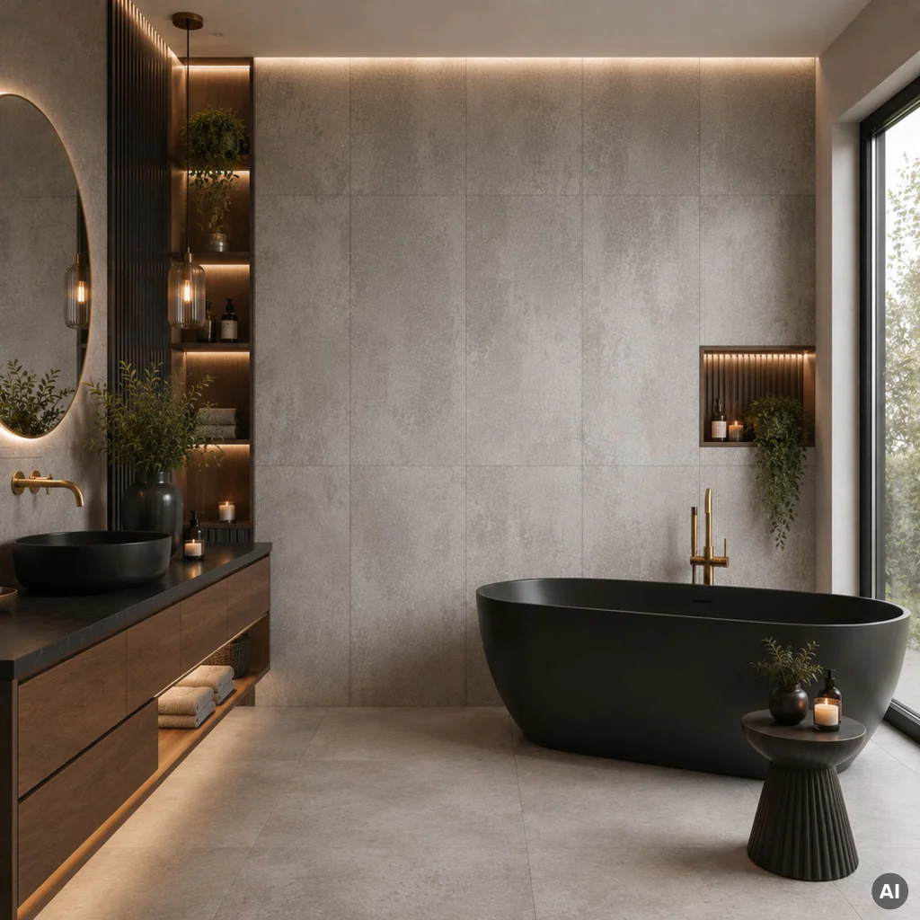Panele ścienne Smoky Concrete, 6071455OP, Idevo SPC, Idevo, VOX