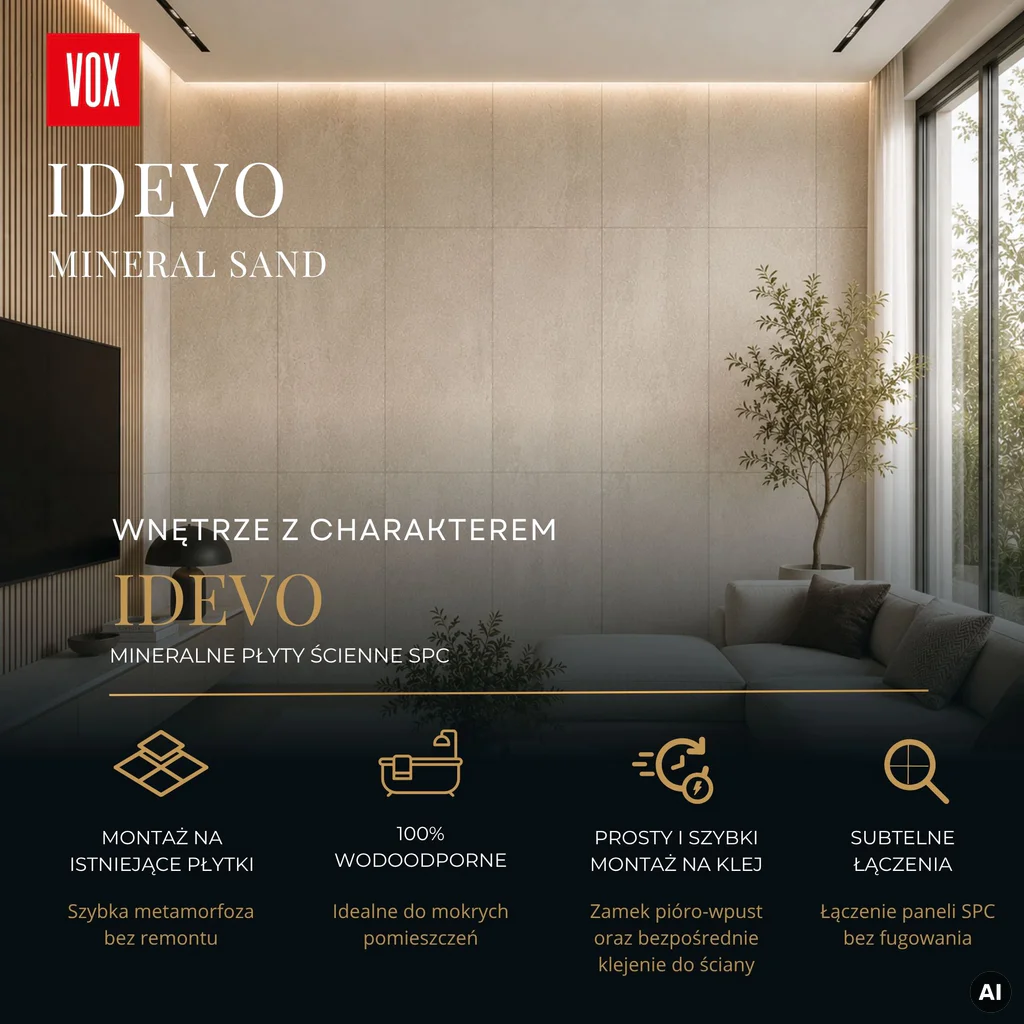 Panele ścienne Mineral Sand, 6071459OP, Idevo SPC, Idevo, VOX