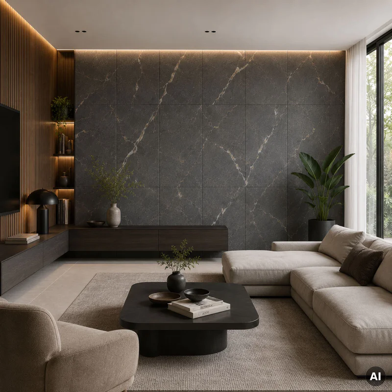 Panele ścienne Ashen Stone, 6071461OP - 2