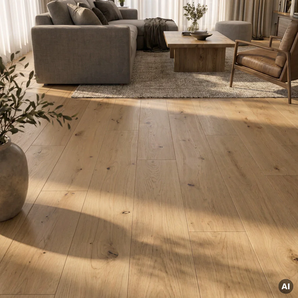 Podłoga drewniana Dąb Transparent Espressivo Naturalny 14 mm, 10143940, Podłoga drewniana, Teriso Wood, Boen