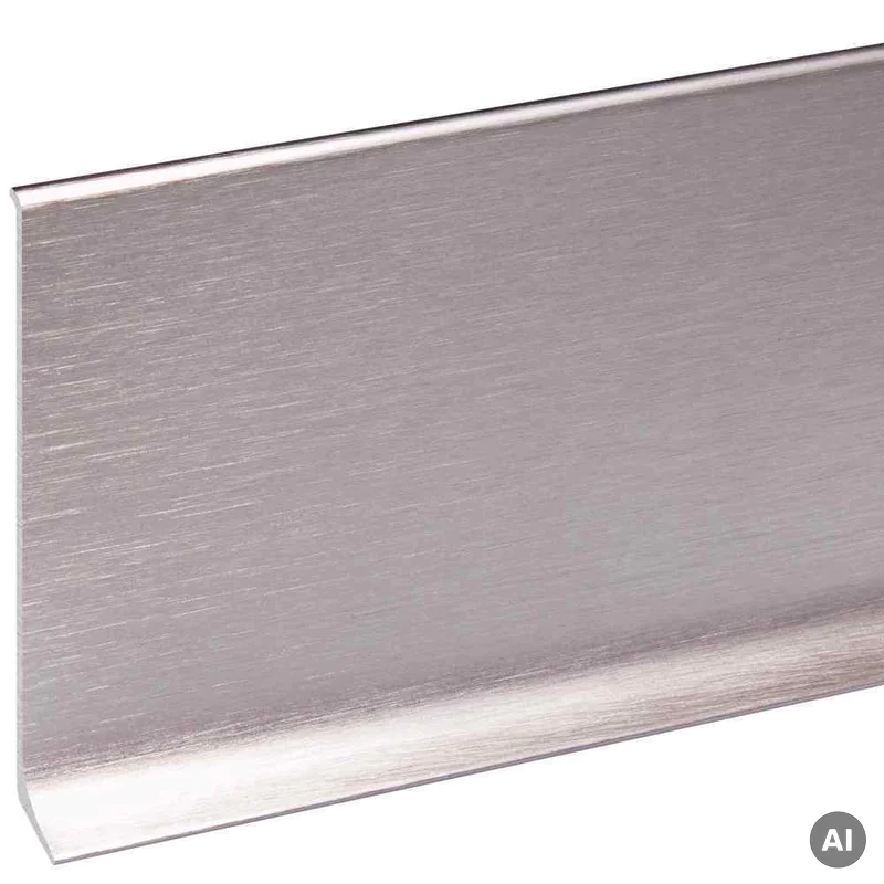 Listwa przypodłogowa Creativa Stal szczotkowana EC43S 80mm,