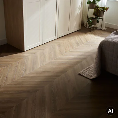 Panele winylowe ze zintegrowanym podkładem Dąb Sestri Ciemny 6 mm Klasa 33, 6077613