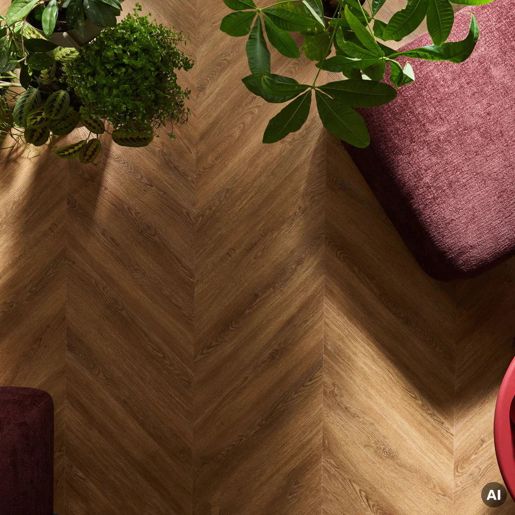 Panele winylowe ze zintegrowanym podkładem Dąb Calvi Ciemny 6 mm Klasa 33, 6077614, Panele winylowe, Vintra, VOX