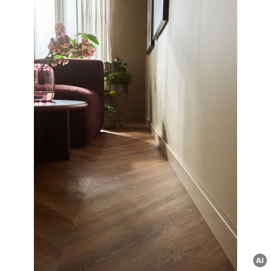 Panele winylowe ze zintegrowanym podkładem Dąb Calvi Ciemny 6 mm Klasa 33, 6077614, Panele winylowe, Vintra, VOX