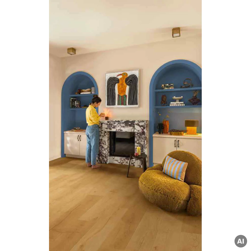 Panele winylowe ze zintegrowanym podkładem Dąb bursztynowy szczytowy AVLPBU41257 Naturalny 7.5 mm Klasa 33, Panele winylowe, Aluna, Quick-Step