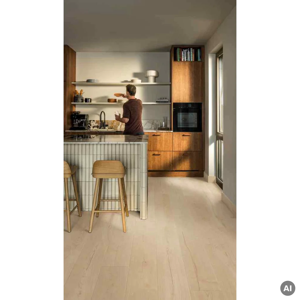 Panele winylowe ze zintegrowanym podkładem Dąb postarzany AVMPBU41260 szczytowy  Naturalny 7.5 mm Klasa 33, Panele winylowe, Alira, Quick-Step
