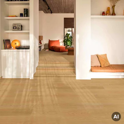 Panele winylowe ze zintegrowanym podkładem Dąb karmelowy dolinowy AVMPBU41264 Naturalny 7.5 mm Klasa 33