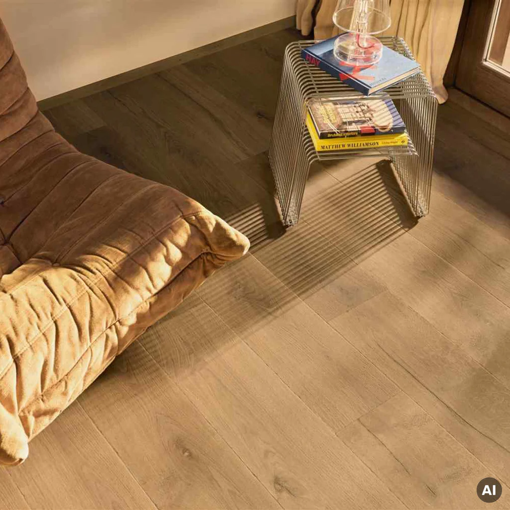 Panele winylowe ze zintegrowanym podkładem Dąb wędzony szczytowy AVMPBU41265 Ciemny 7.5 mm Klasa 33, Panele winylowe, Alira, Quick-Step