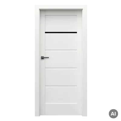 Drzwi Porta VERTE HOME model G.1 z czarną szybą